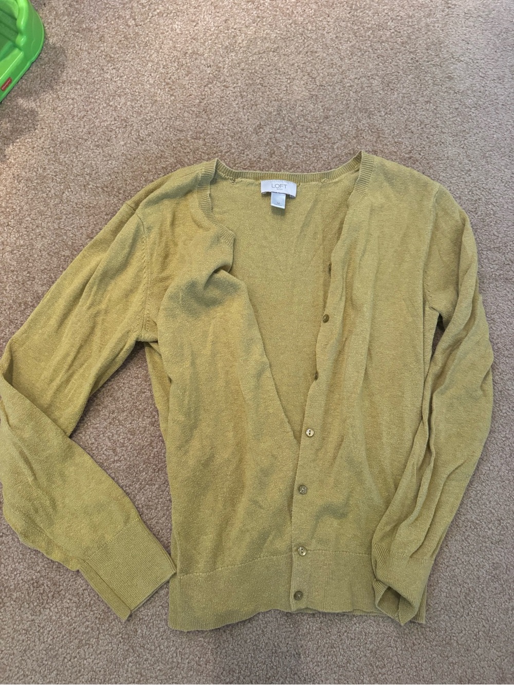 LOFT Outlet mustard Cardigan